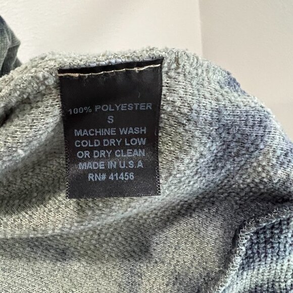 Green & Navy Blue Tie Dye Sweat Shirt - Picture 5 of 5